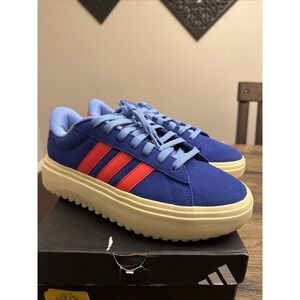 Women 10 US Adidas Grandcourt Platform Grand Court Platform/Blu …Y2